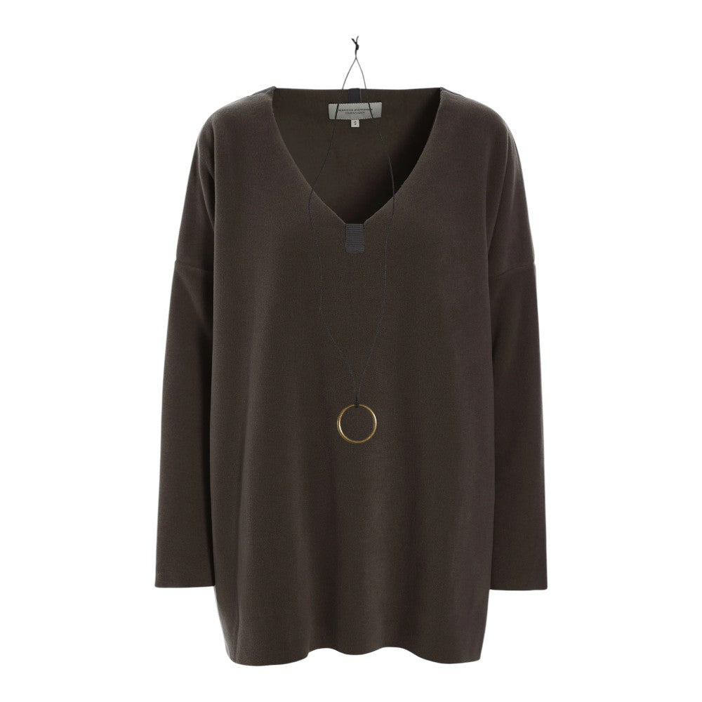 Henriette Steffensen W Blouse V-Neck Chokolate