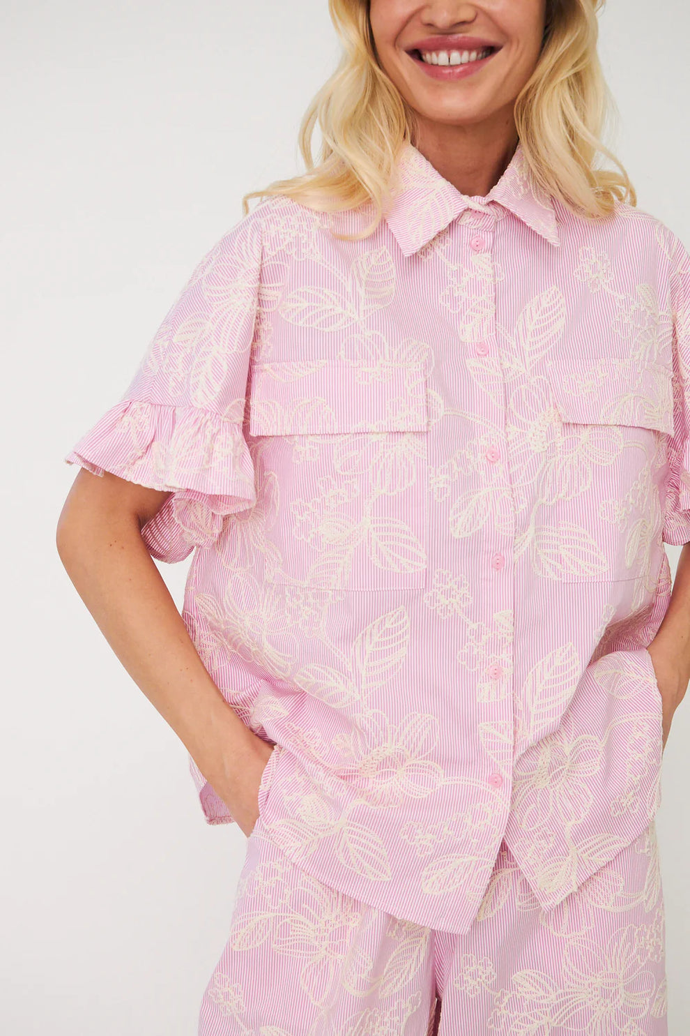 CRAS W Barberacras Shirt Pink Stripe