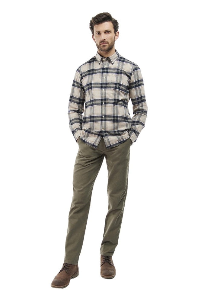 Barbour M Betsom Tailored Shirt Stone Marl
