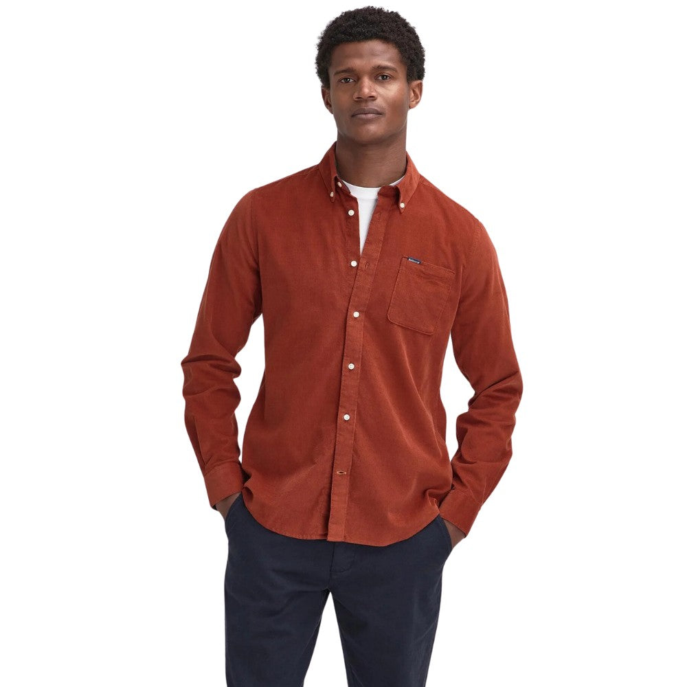 Barbour M Ramsey Tailored Skjorte Dark Ginger
