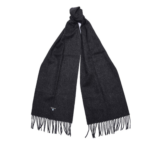 Barbour U Plain Lambswool Scarf Charcoal Grey