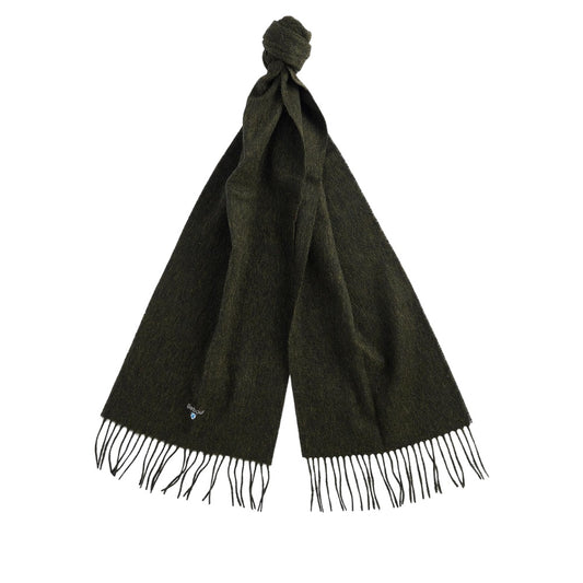 Barbour U Plain Lambswool Scarf Turf Seaweed
