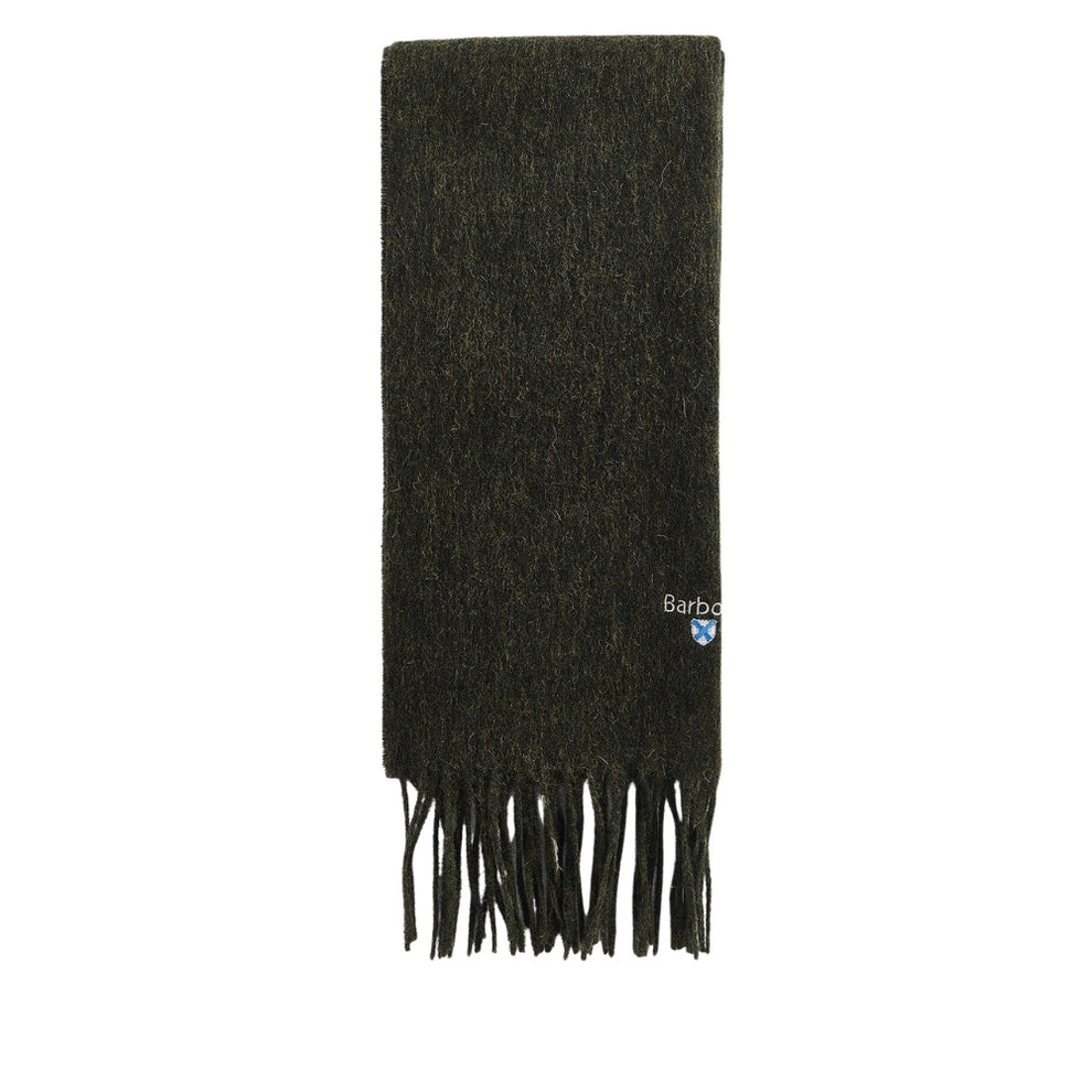 Barbour U Plain Lambswool Scarf Turf Seaweed