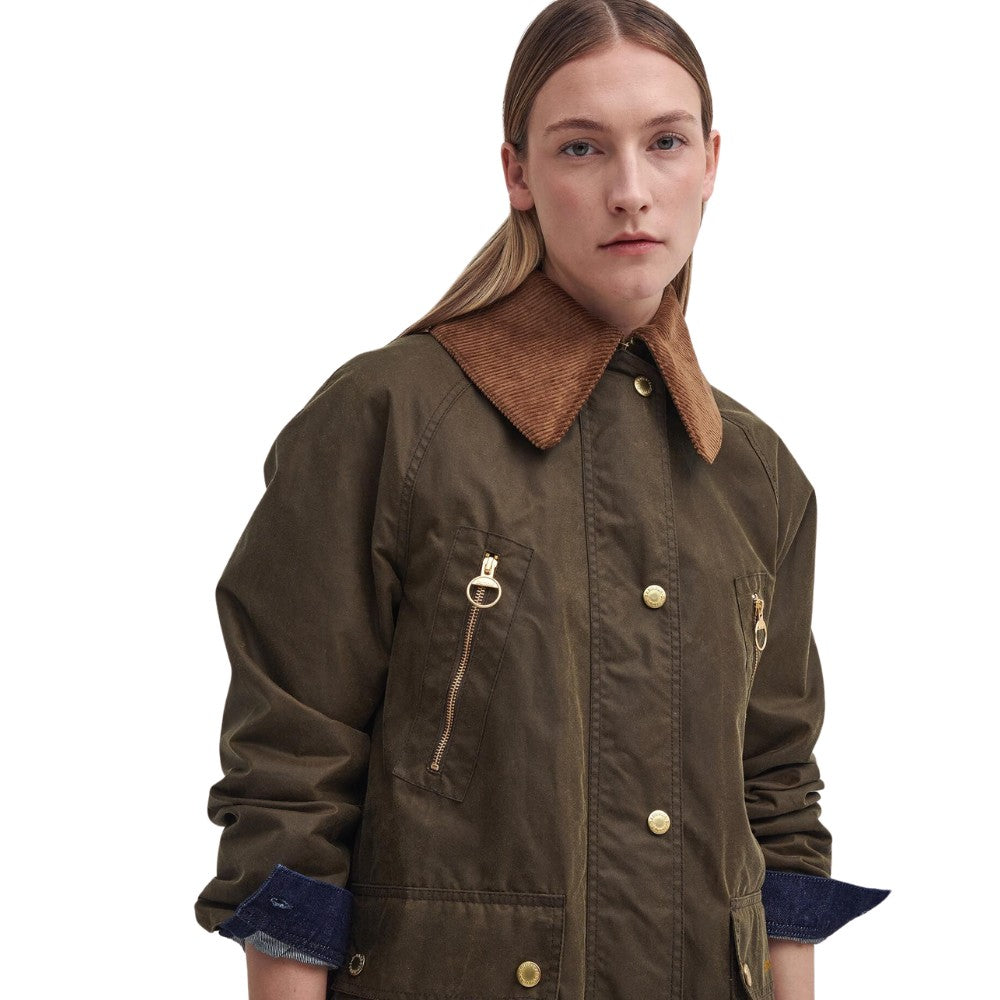 Barbour W Ebbesrston Wax Jacket Beech Classic