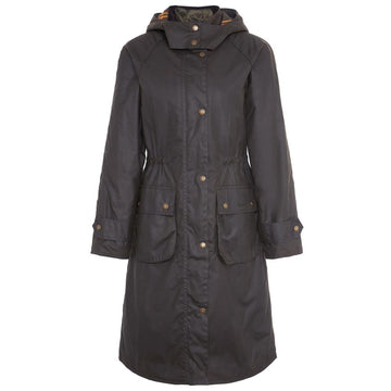 Barbour W Long Cannich Wax Olive