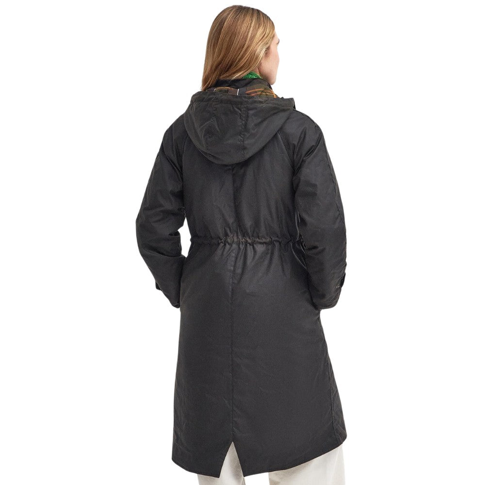 Barbour W Long Cannich Wax Olive