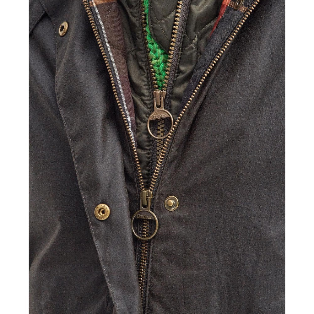 Barbour W Long Cannich Wax Olive