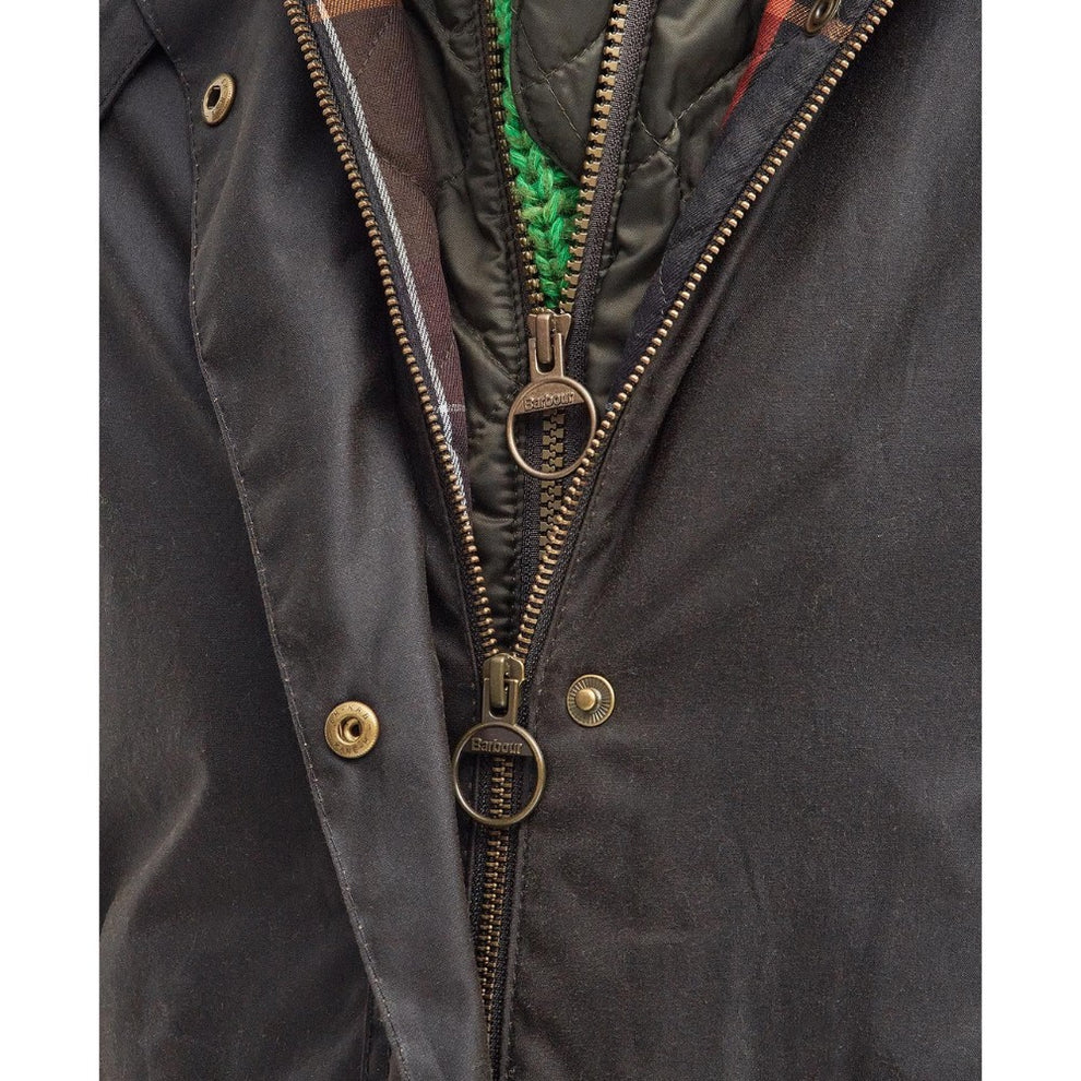 Barbour W Long Cannich Wax Olive