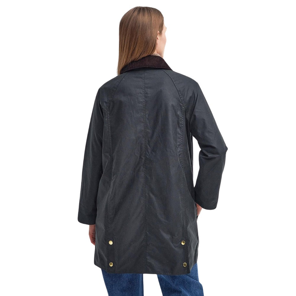 Barbour W Long Beadnell Jacket Wax Sage