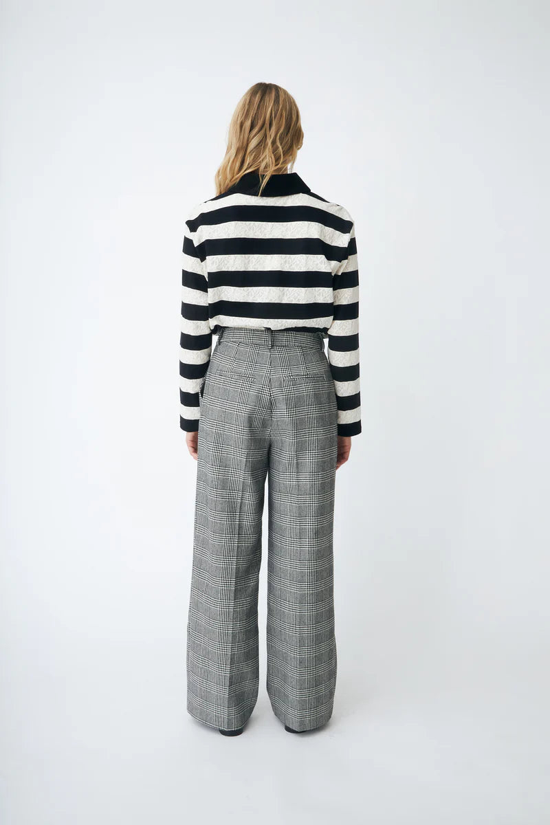 CRAS W Beacras Blouse Black White Stripe