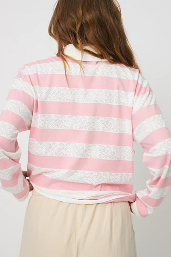 CRAS W Beacras Blouse Rose Creme Stripe