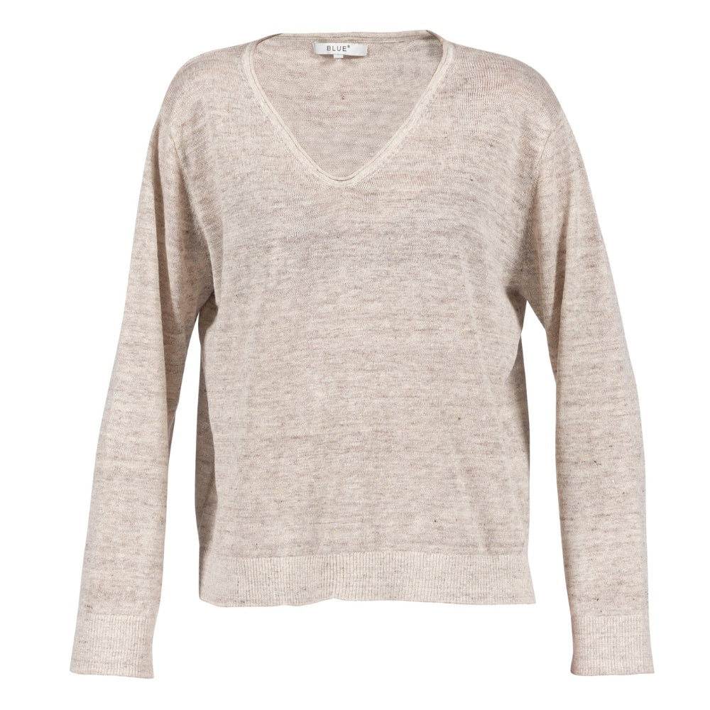 Blue Sportswear W Agnes Linen Knit Chalk Melange