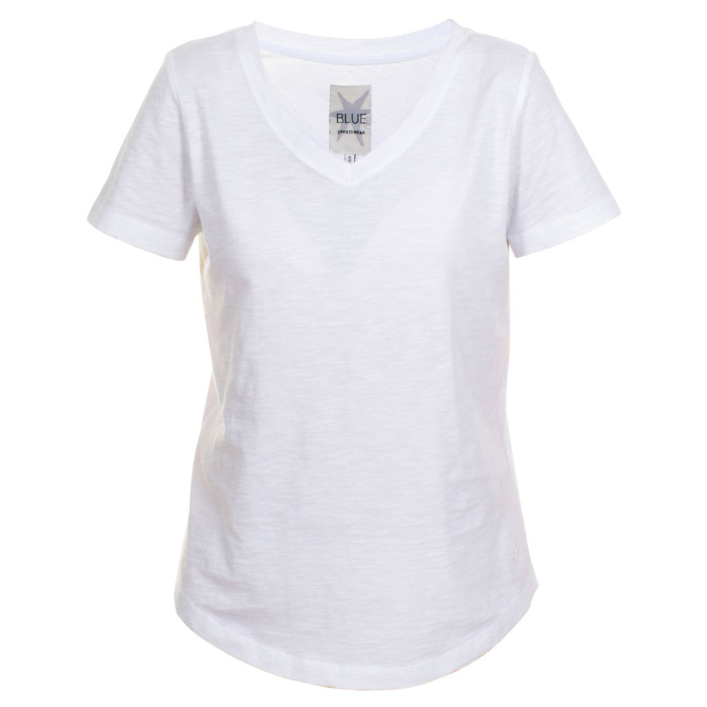 Blue Sportswear W Andrea Flamé Tee White