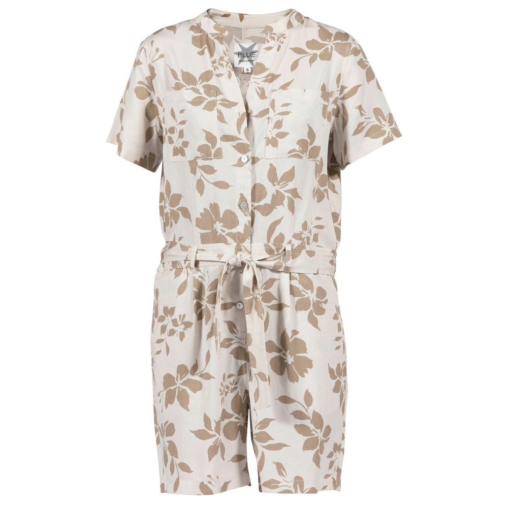 Blue Sportswear W Astrid Flowerprint SS Jumpsuit Kit