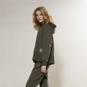 Blue Sportswear W Camilla Quilt Hoodie Hunter Green