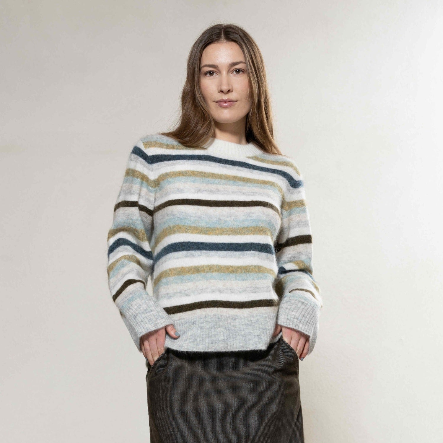 Blue Sportswear W Cindy Striped Knit Multistripe