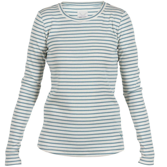 Blue Sportswear W Ditte Striped Rib Tee Dark Iceblue Ecru