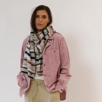 Blue Sportswear W Granby Multistribed Wool Scarf Multistripe