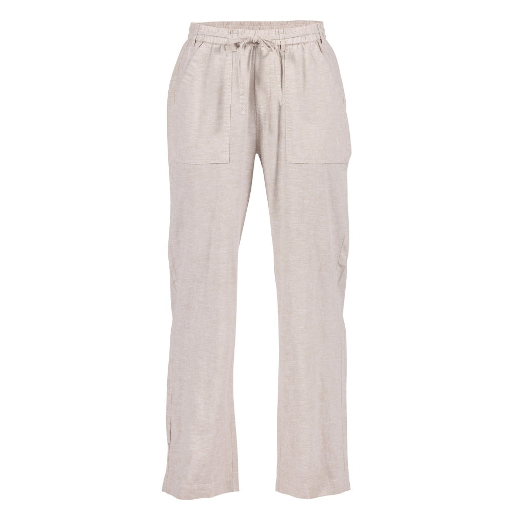 Blue Sportswear W Jasmine Cotton Linen Trousers Chalk Melange