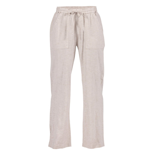 Blue Sportswear W Jasmine Cotton Linen Trousers  Chalk Melange