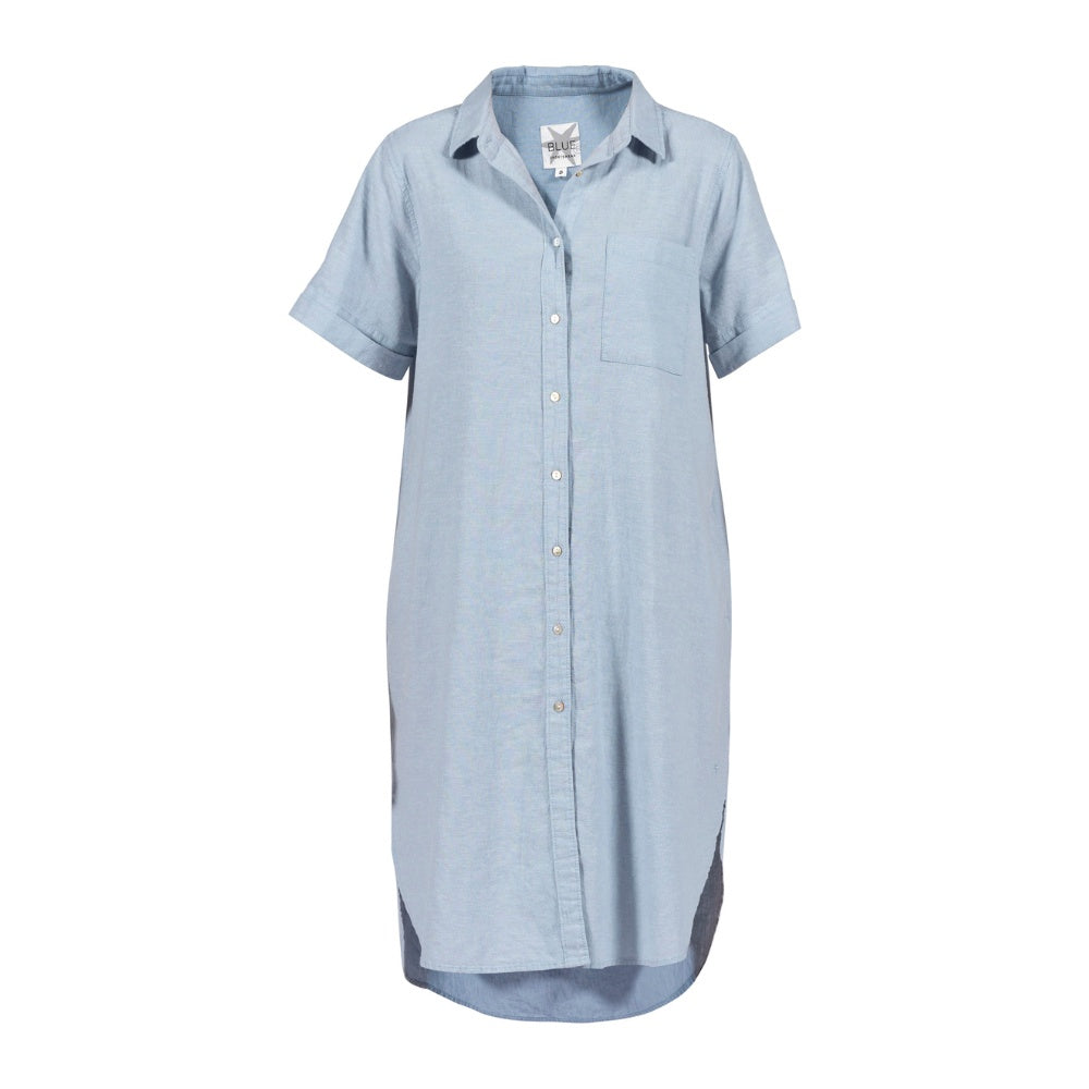 Blue Sportswear W Juliana Cotton Linnen Dress Heaven