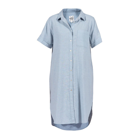 Blue Sportswear W Juliana Cotton Linnen Dress Heaven