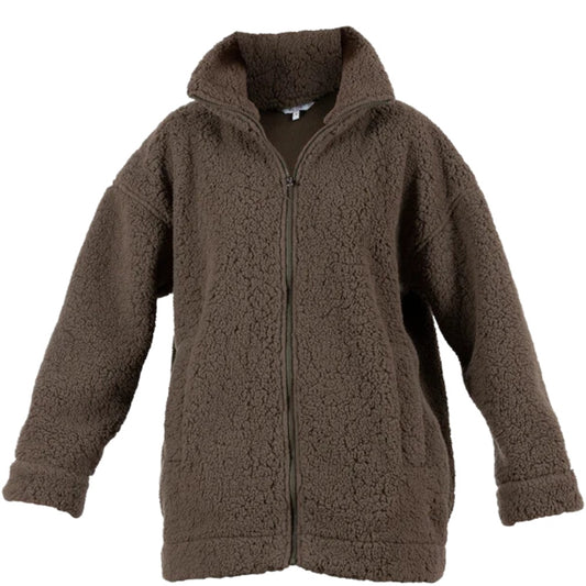 Blue Sportswear W Lax Bomber Mixfleece Jacket Dusty Brown