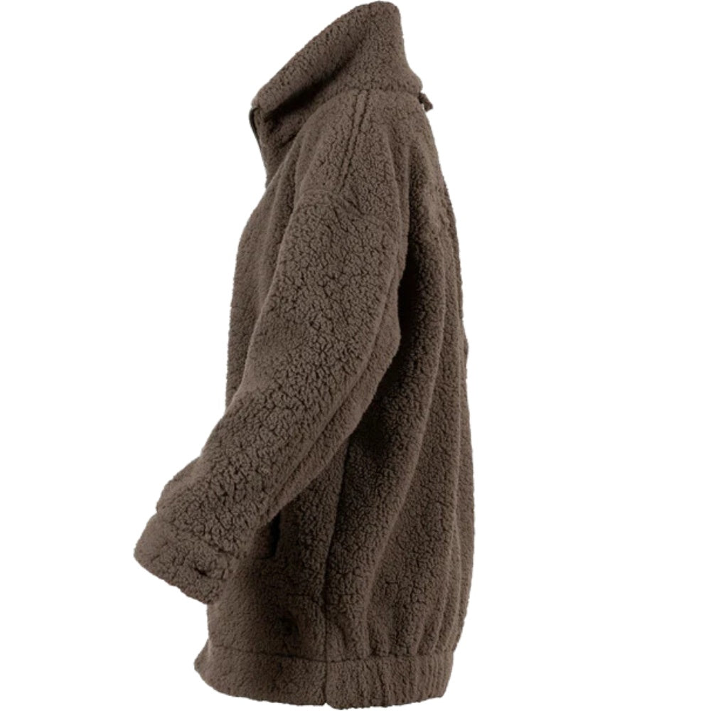 Blue Sportswear W Lax Bomber Mixfleece Jacket Dusty Brown