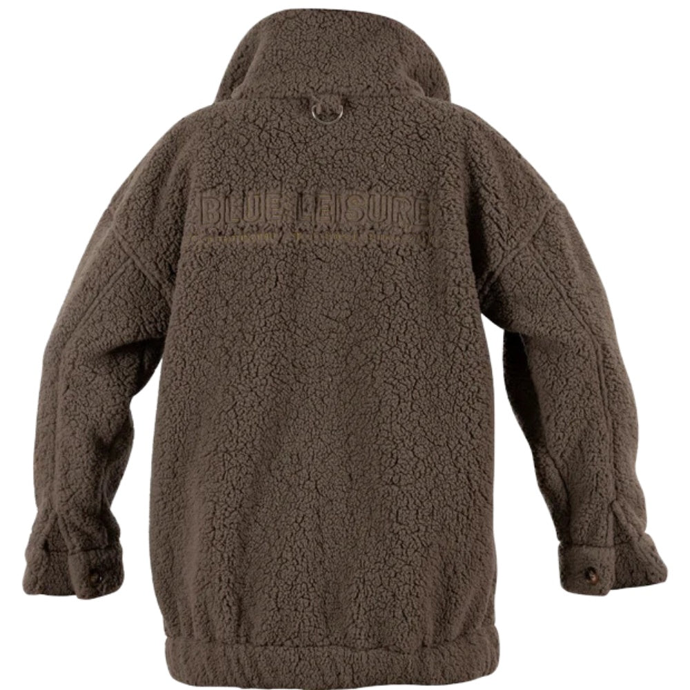 Blue Sportswear W Lax Bomber Mixfleece Jacket Dusty Brown