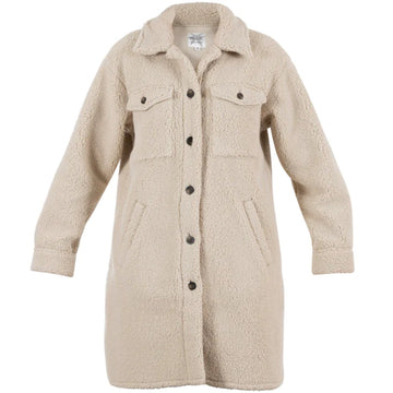 Blue Sportswear W Lorraine Teddy Fleece Coat Chalk