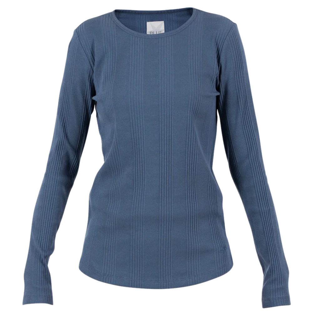 Blue Sportswear W Pearly Rib Tee Autumn Blue
