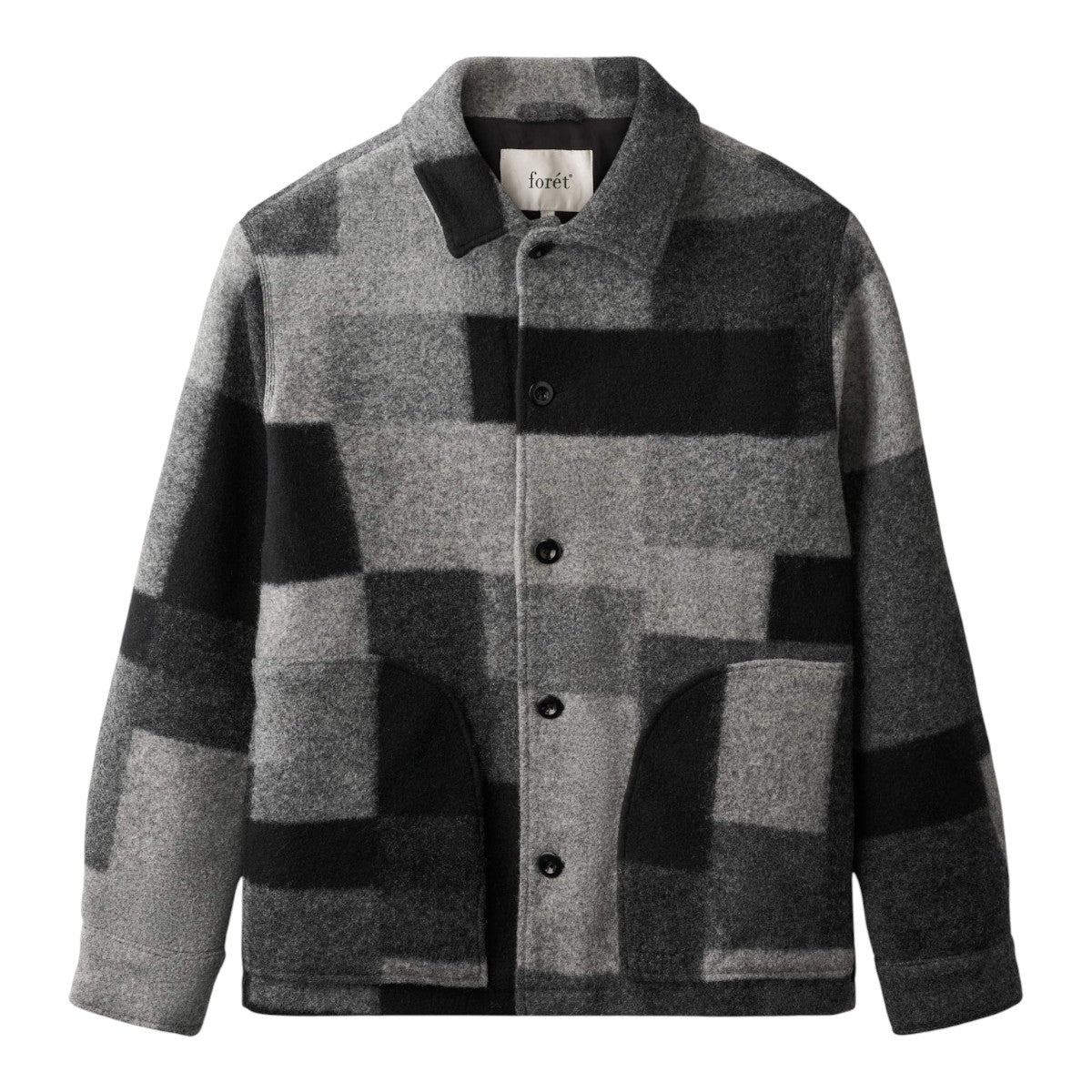 Forét M Cave Wool Jacket Black Mix