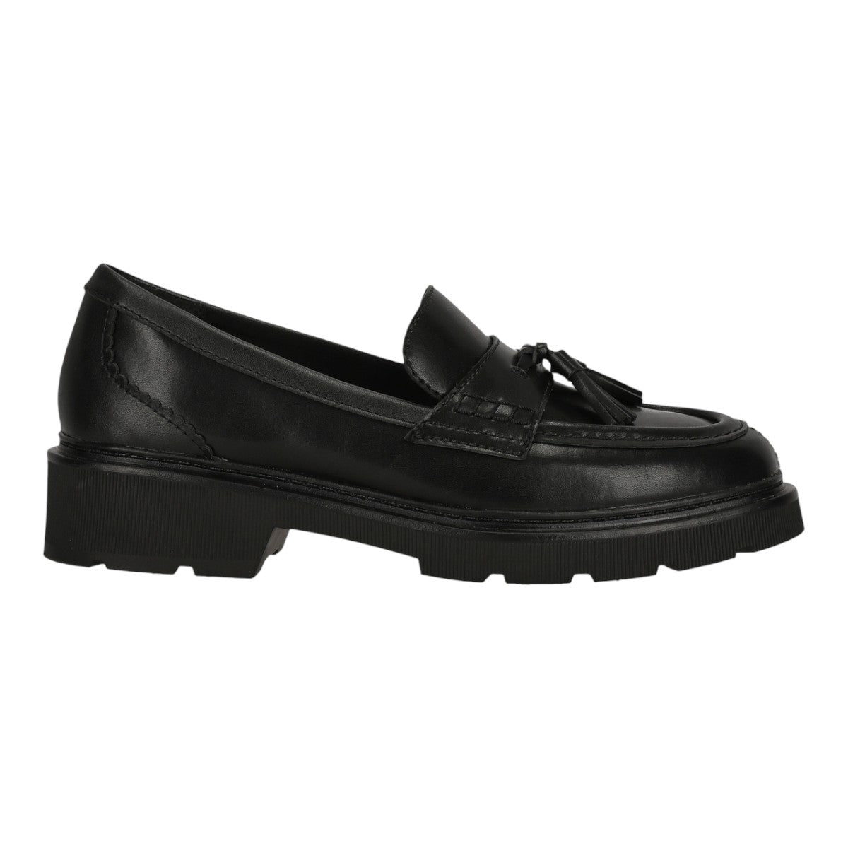 Clarks W Lauryl Tassel Black Leather