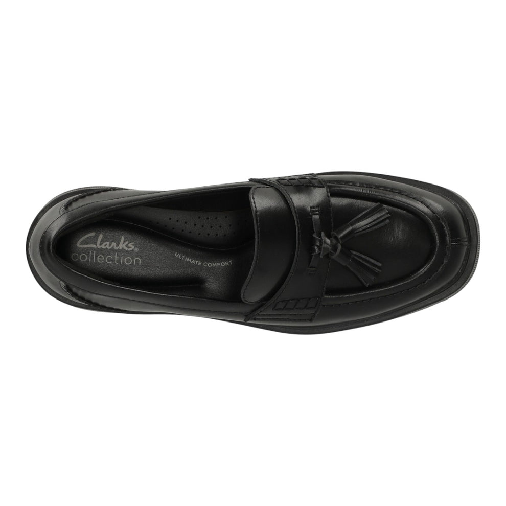 Clarks W Lauryl Tassel Black Leather