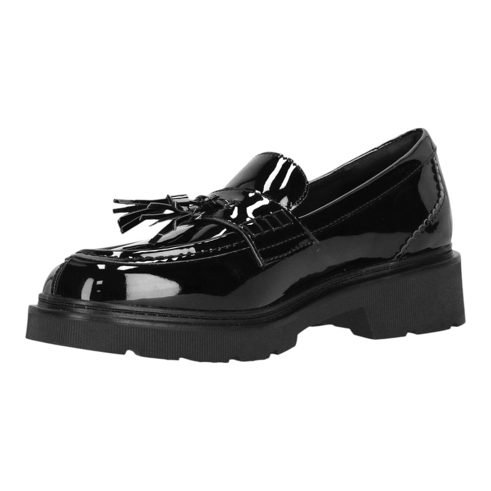 Clarks W Lauryl Tassel Black Pat