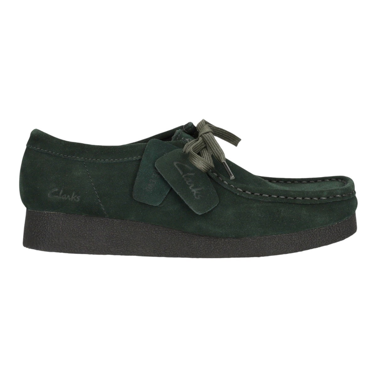 Clarks W Wallabee EVOSh Dark Green Suede