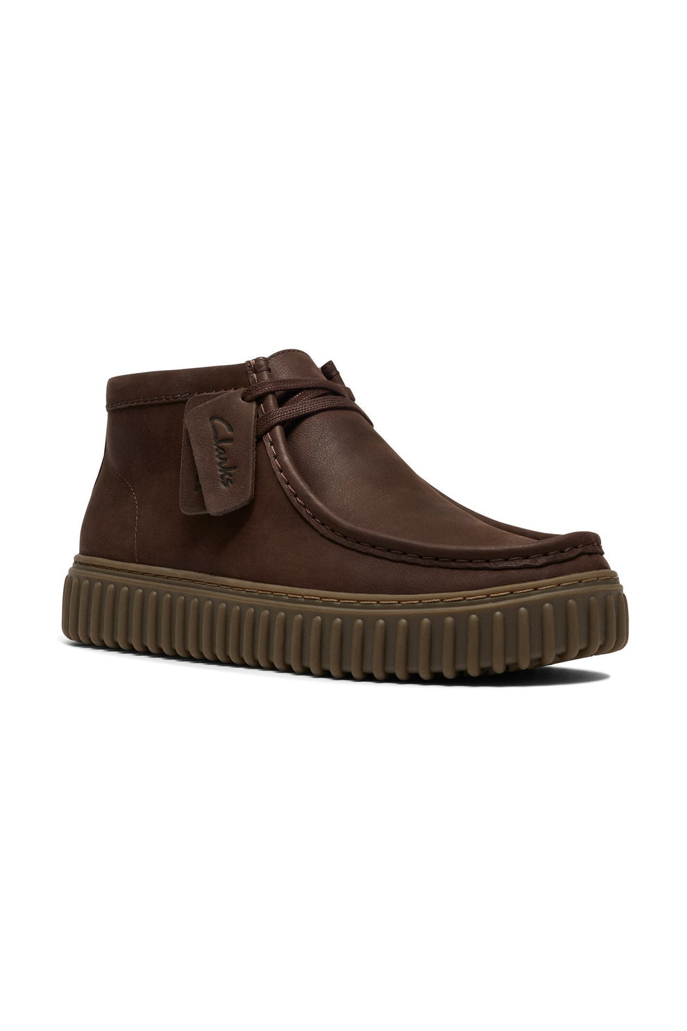 Clarks M Torhill Hi Dark Brown Leather