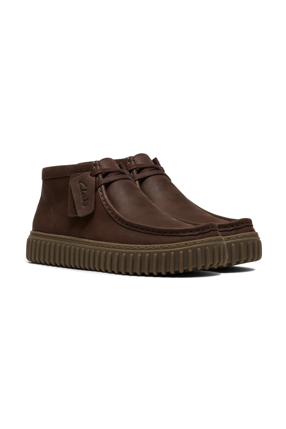 Clarks M Torhill Hi Dark Brown Leather