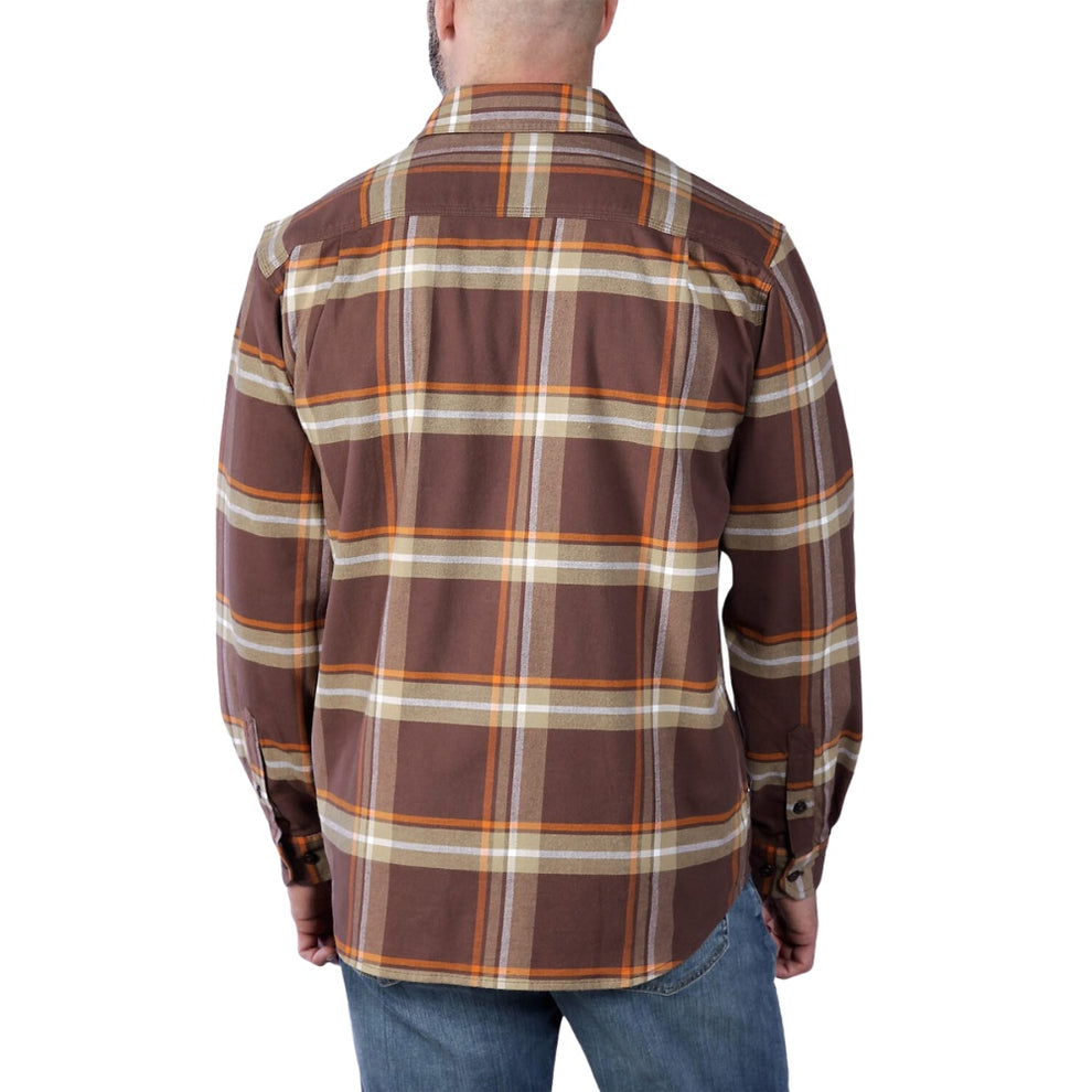 Carhartt Rugged Flex Relaxed Fit Plaid Shirt Brun