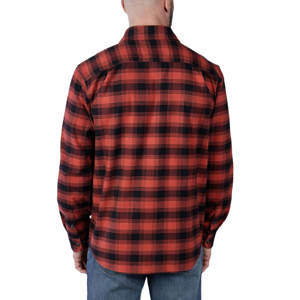 Carhartt Rugged Flex Relaxed Fit Plaid Shirt Rød