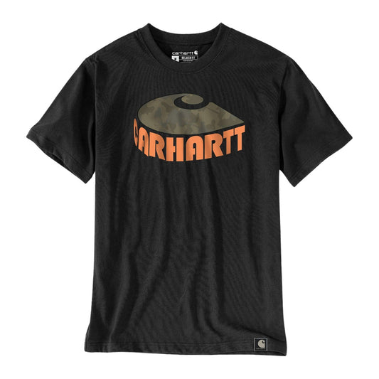 Carhartt U Relaxed Fit Heavweight Short Sleeve Camo Graphic T-Shirt Black