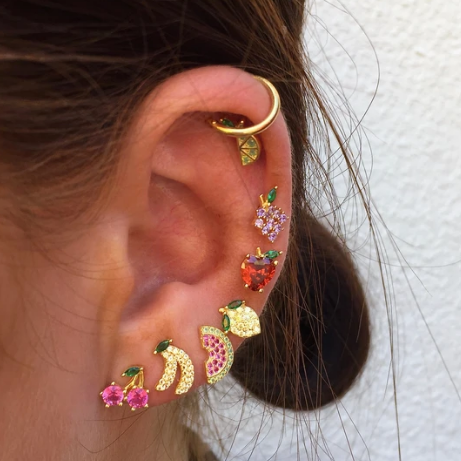 Pico Cherry Crystal Stud FG