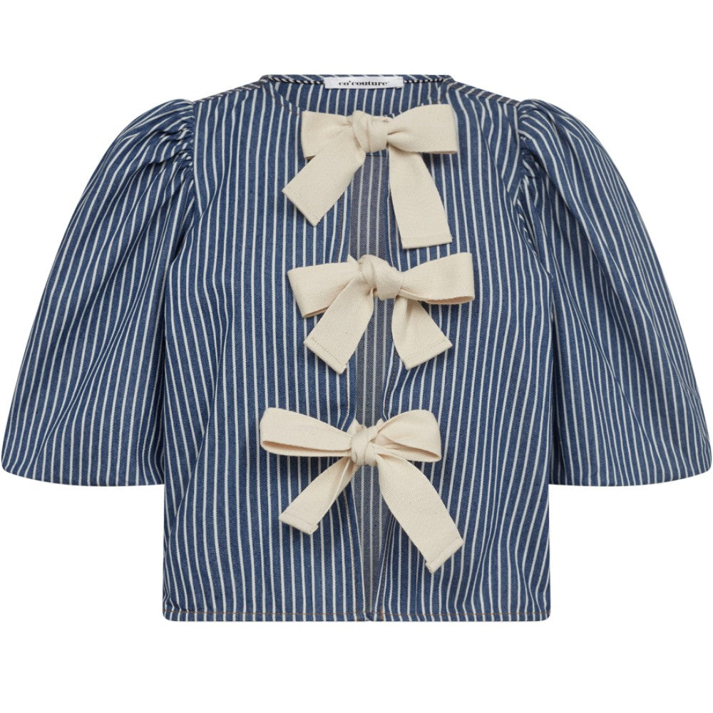 Co'couture W Billy Milkboy Bow Blouse Denim Blue