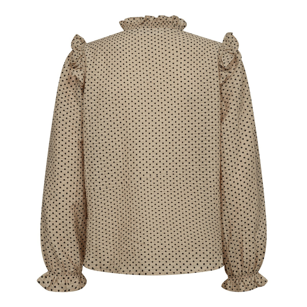 Co'couture W Chess Dot Shirt Khaki