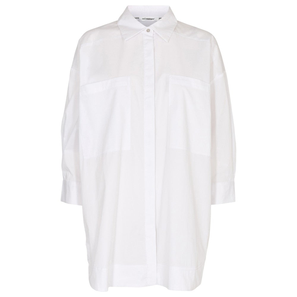 Co'couture W Cotton Crisp Pocket Shirt White