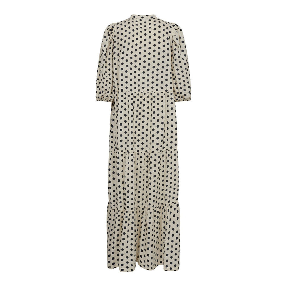Co'couture W Davi Dot Floor Dress Offwhite Navy