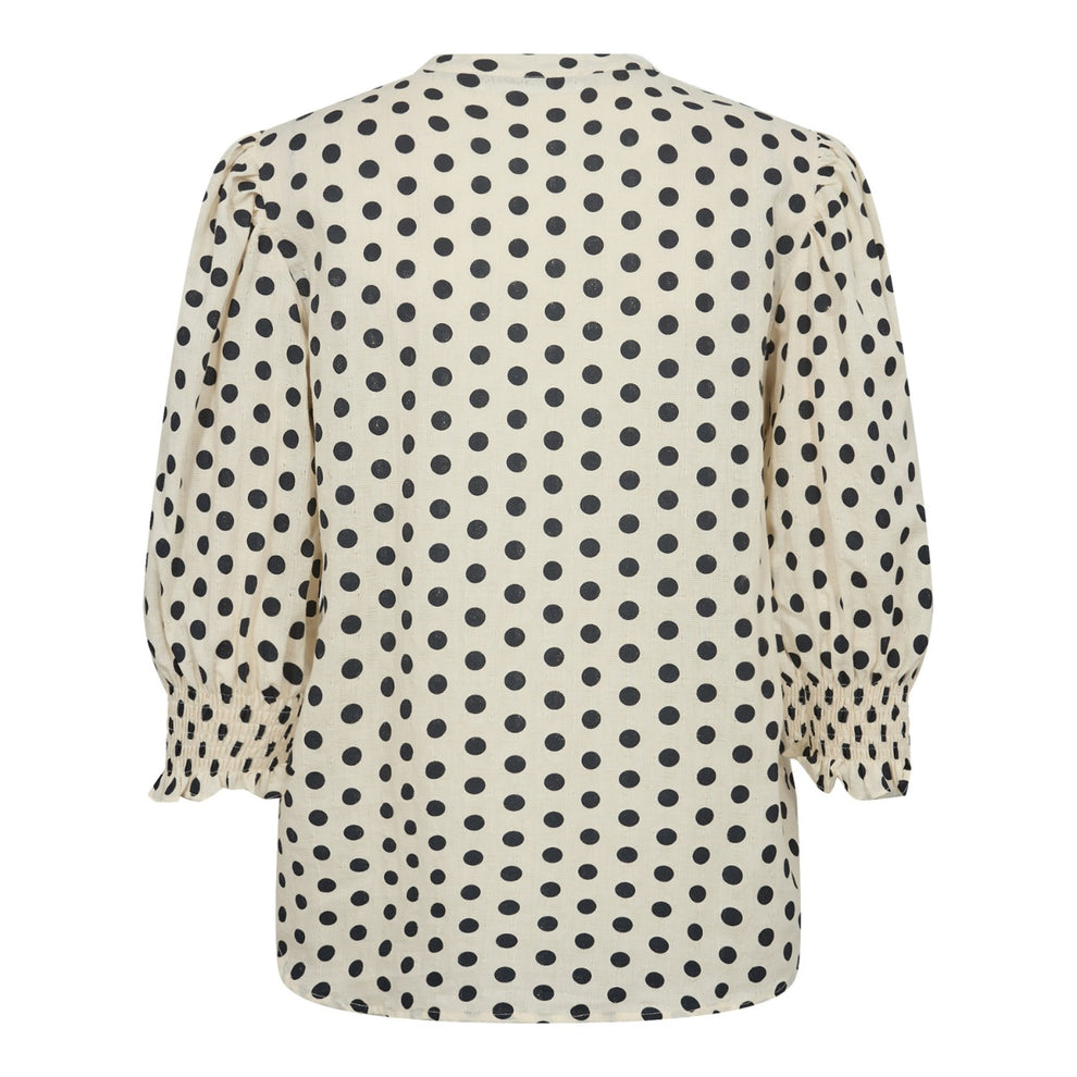 Co'couture W Davi Dot SS Blouse Offwhite