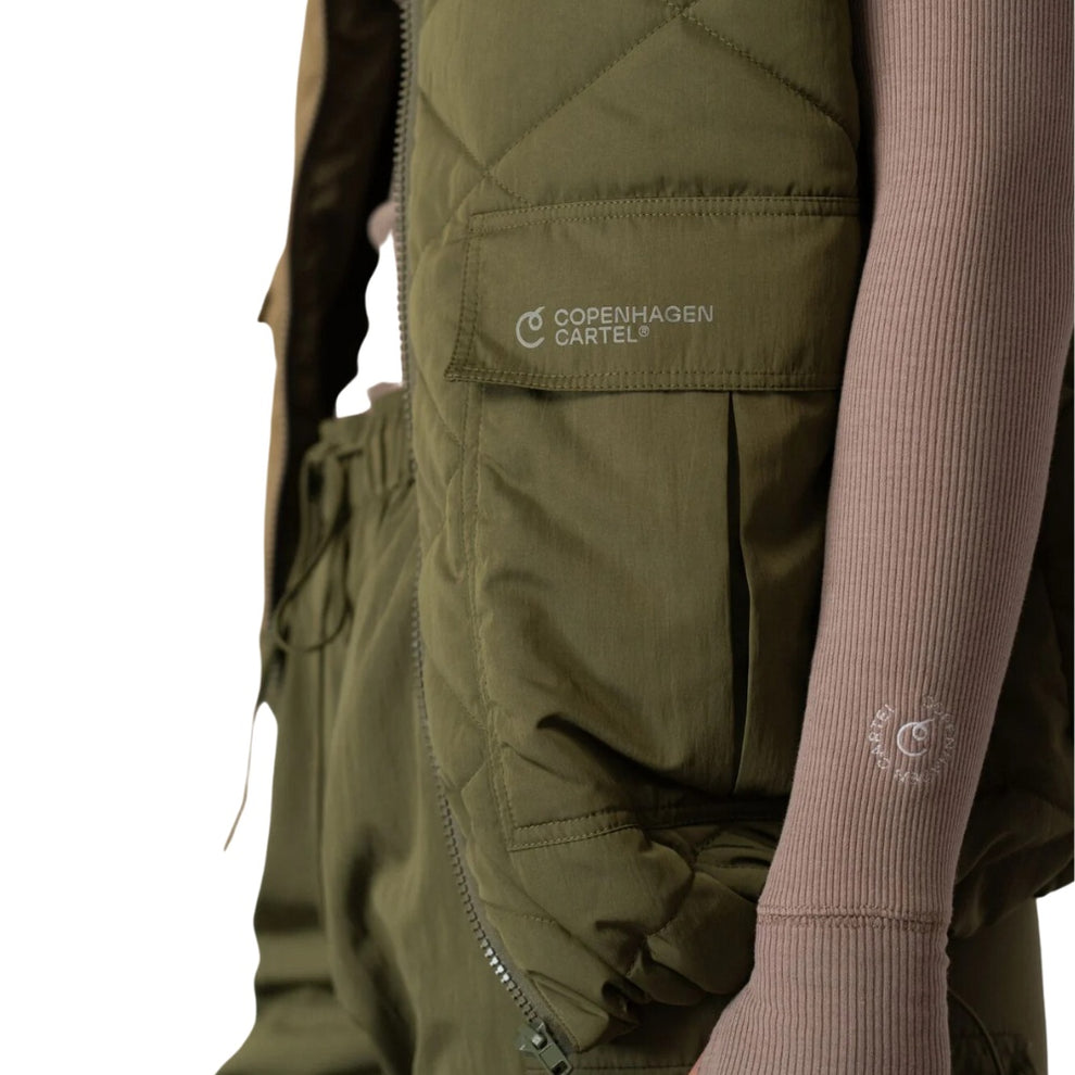 Copenhagen Cartel U Coast Recykled Quilted Vest Army