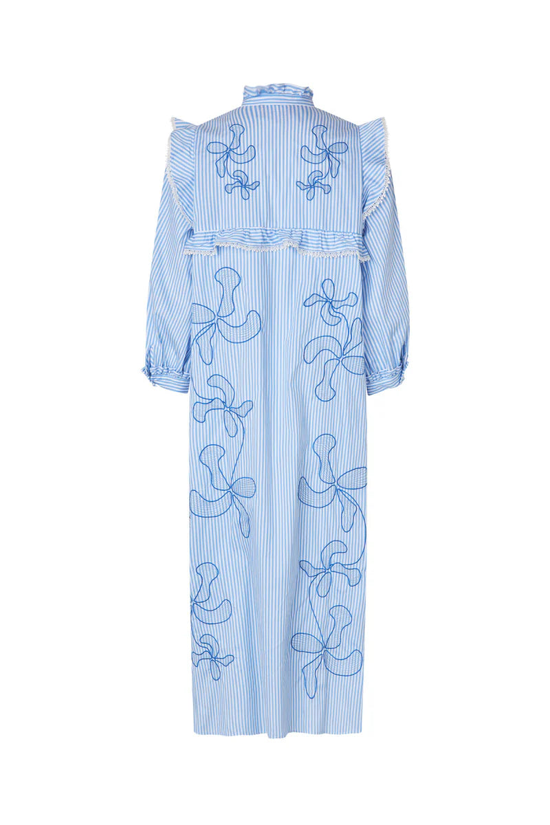 CRAS Codycras Dress White Blue Stripe