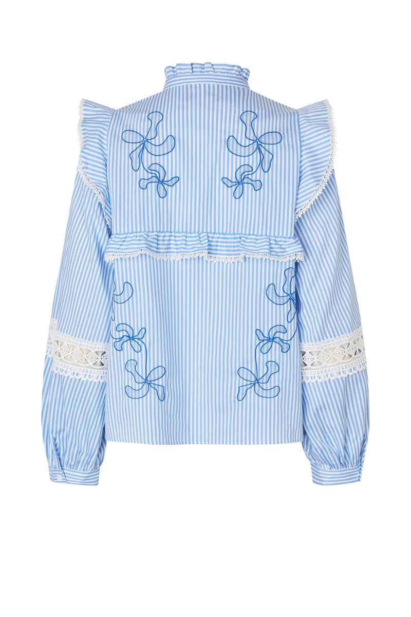 CRAS Codycras Shirt White Blue Strip